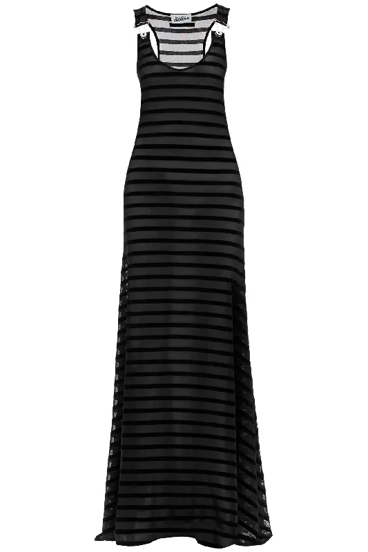 maxi dresses for all seasons and occasionsJean Paul Gaultier Women's Long Marinière Dress With Overall Detail