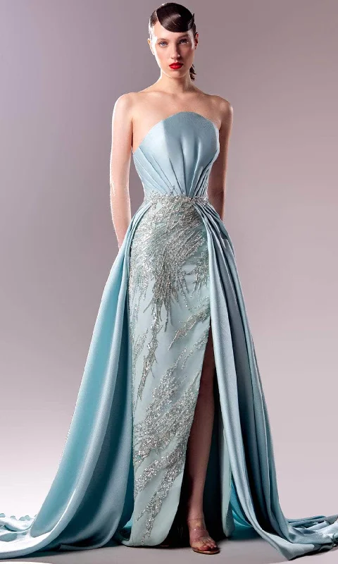 Formal Dress for Beauty ContestsMNM Couture G1627 - Strapless Inverted Scoop Neck Gown