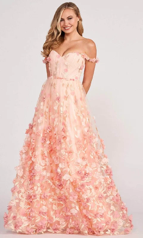 Formal Dress for Sailing RegattasColette for Mon Cheri CL2057 - 3D Floral Appliqued A-line Gown