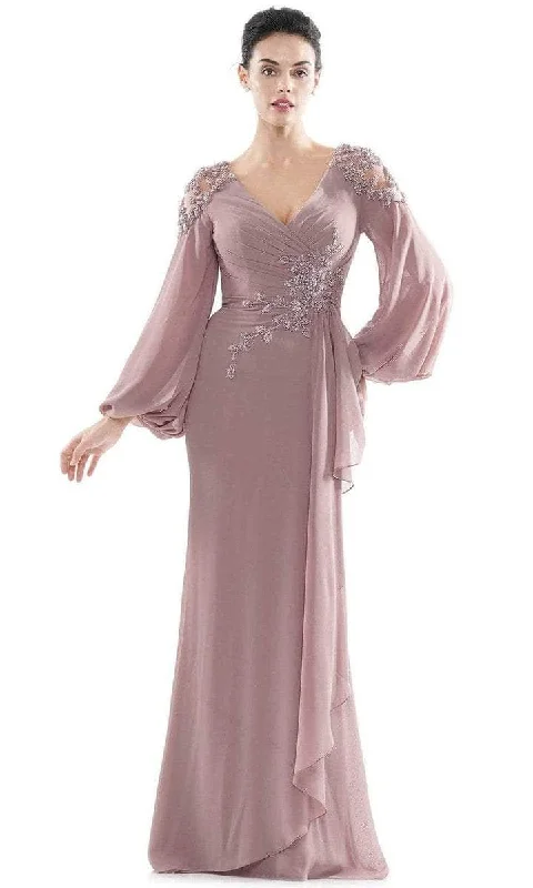 Formal Dress for Glamorous ThemesMarsoni by Colors - Bishop Sleeve Column Formal Gown MV1074