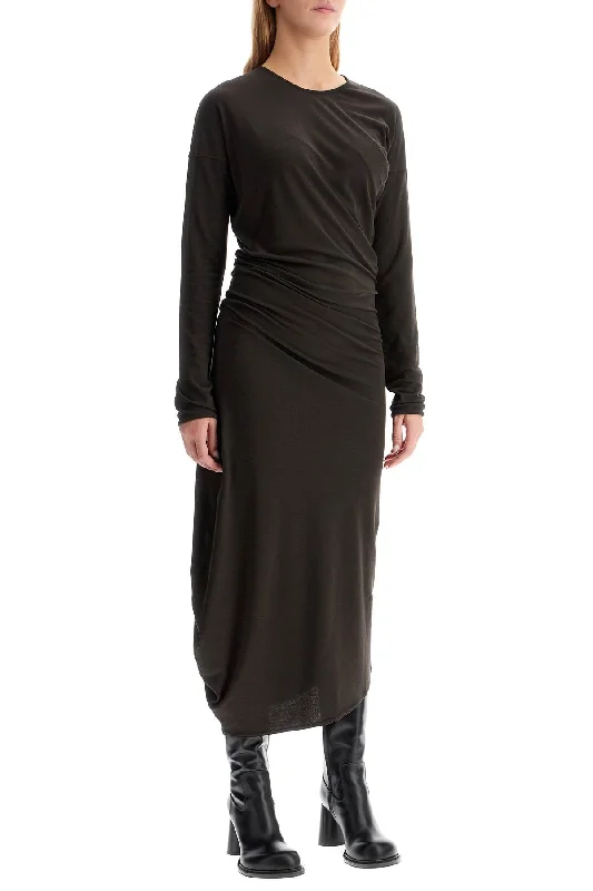 maxi dresses with halter necksLemaire Long-Sleeved Twisted Dress