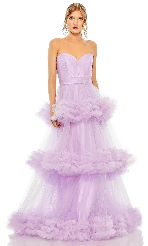 Formal Dress for WeddingsMac Duggal 68490 - Ruffle Tulle Tiered Strapless Ballgown