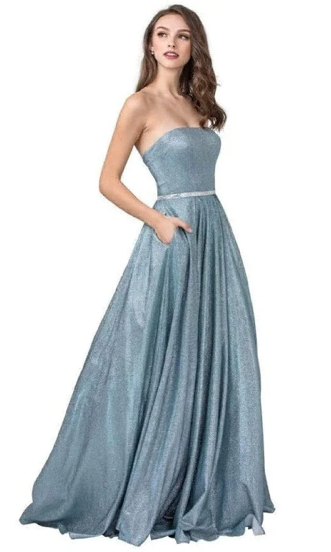 Formal Dress for Opera NightsAspeed Design - L2434 Straight Neck Strapless A-Line Gown