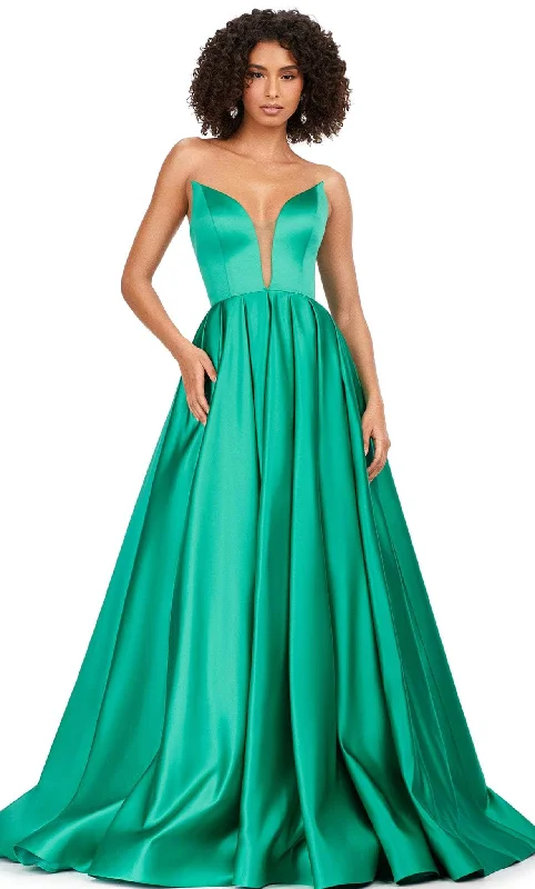 Formal Dress for Vintage ThemesAshley Lauren 11250 - Strapless Satin Ballgown