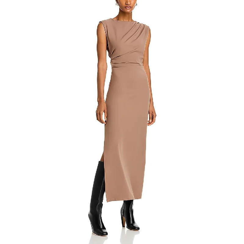 cotton maxi dressesElley Womens Ruched Long Sheath Dress