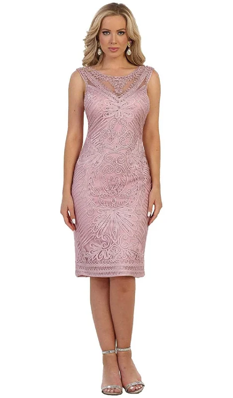 Formal Dress for Cultural FestivalsMay Queen MQ1541 - Cap Sleeve Embroidered Formal Dress