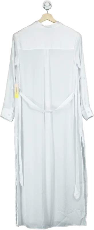 maxi dresses for yoga and meditationSummersalt White Long Shirt Dress UK XS