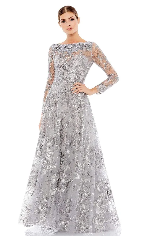 Formal Dress for Rustic ThemesMac Duggal - 67498 Bateau Floral Embroidered Gown