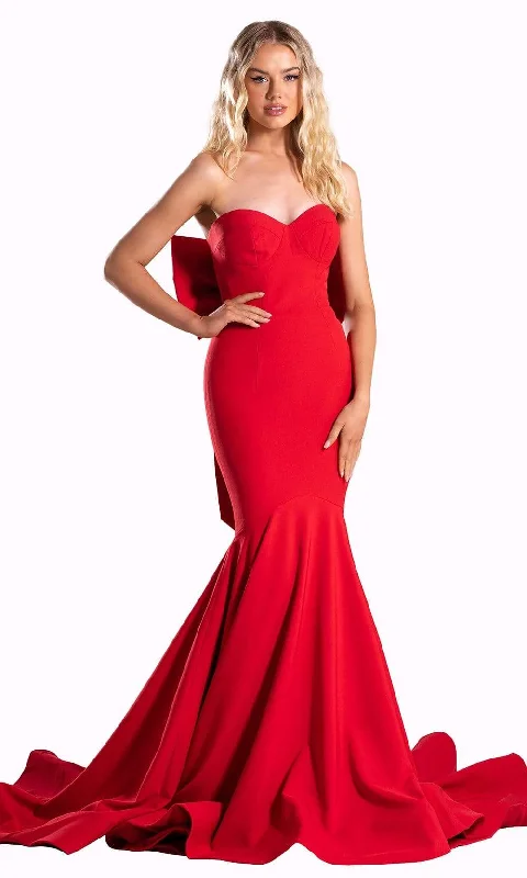 Formal Dress for DebutantesPortia and Scarlett - PS21005 Bow Accented Back Mermaid Gown