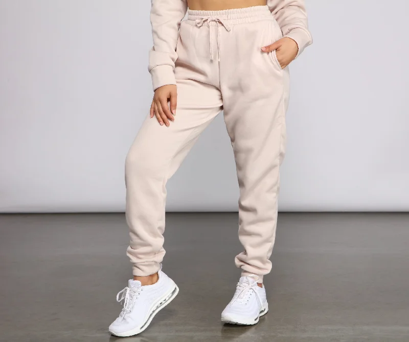 women's low-slung pantsBack To Basics High Waist Joggers