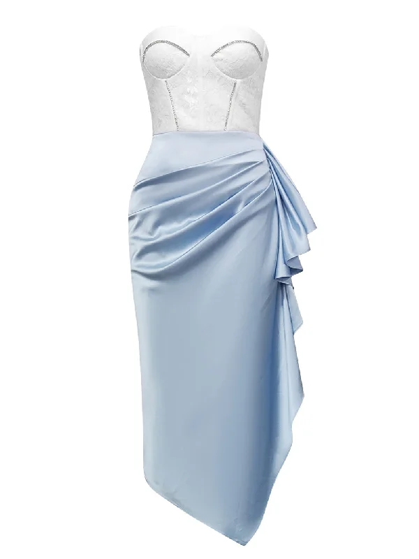 Sleeveless Dress With Off-The-ShoulderStrapless Sleeveless Splicing Bandage Dress HB10019