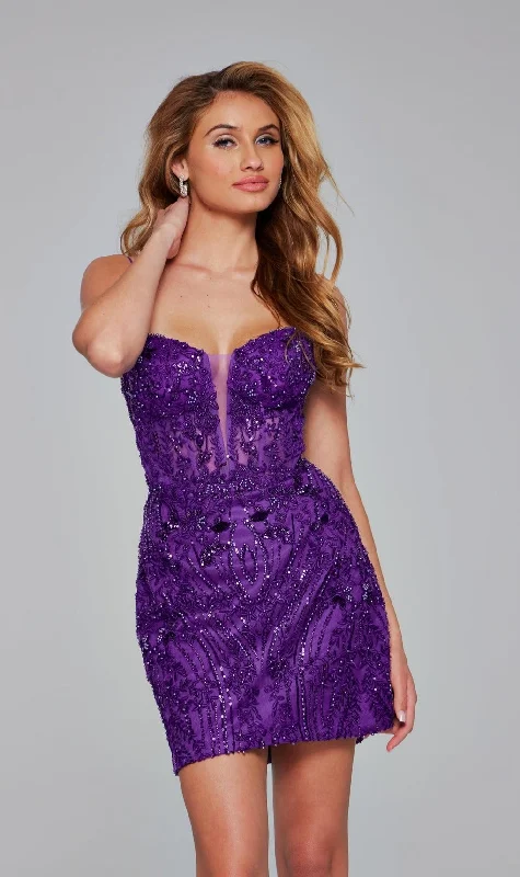 satin party dressesShort Homecoming Dress 40498 by Jovani