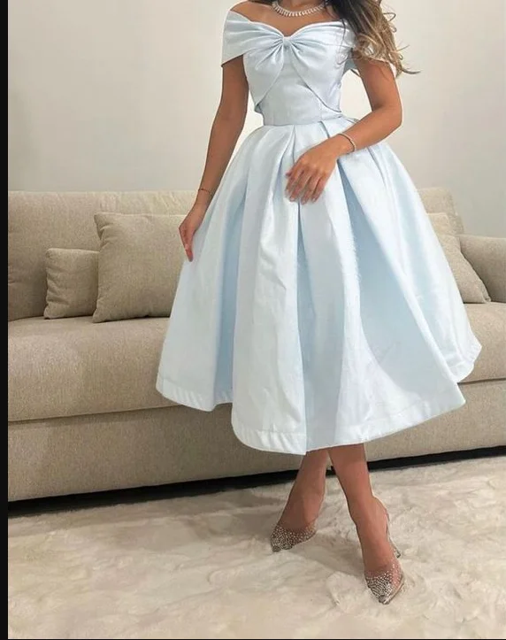 peplum party dressesElegant Off The Shoulder Blue Party Dress,Blue Prom Dress Y5029