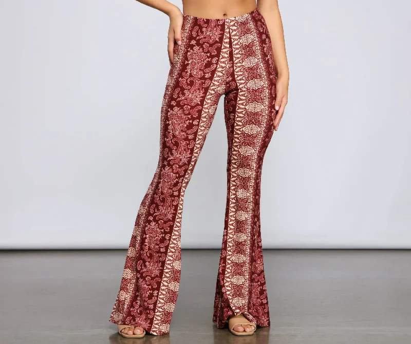 women's patterned pantsWanderlust Beauty Flared Pants