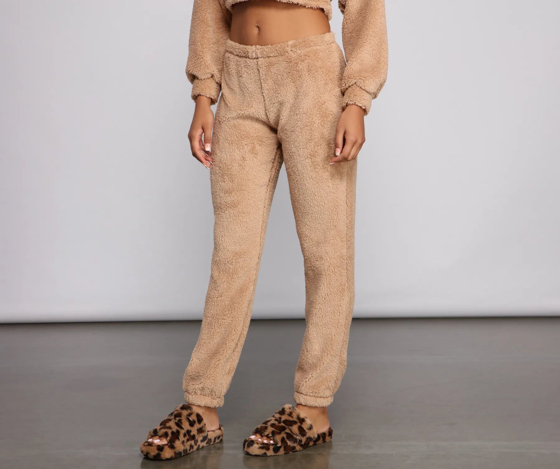 women's trendy pantsCozy Cutie Sherpa Pajama Joggers