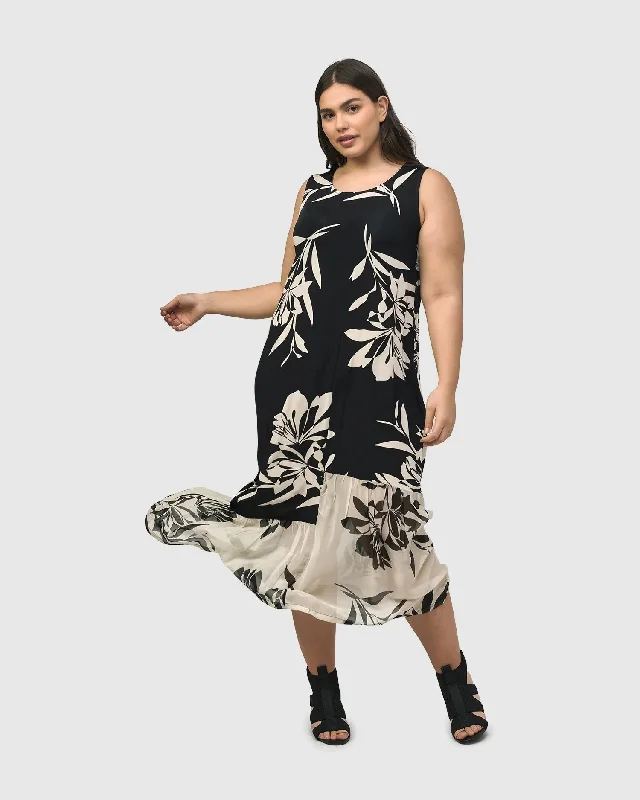 Sleeveless Dress LooseProsecco Sleeveless Tunic Dress, Floral