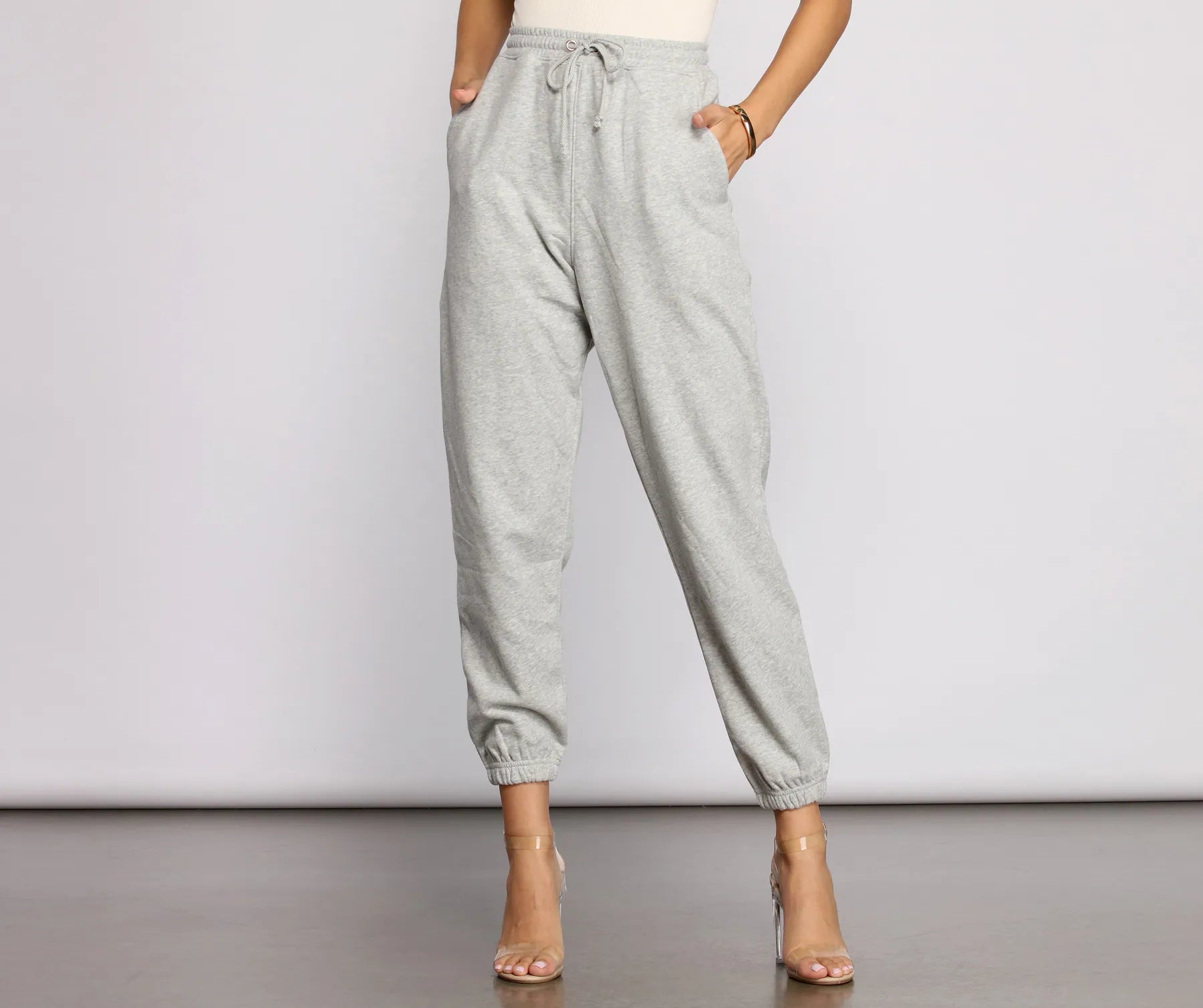 women's flare pantsComfy Chic French Terry Joggers