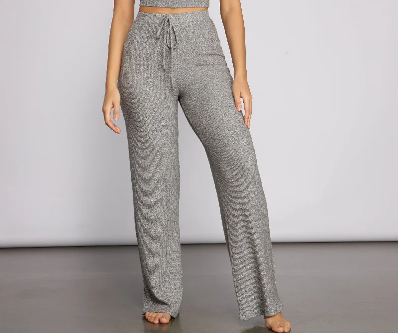 women's wedding pantsBasic Brushed Knit Pajama Pants