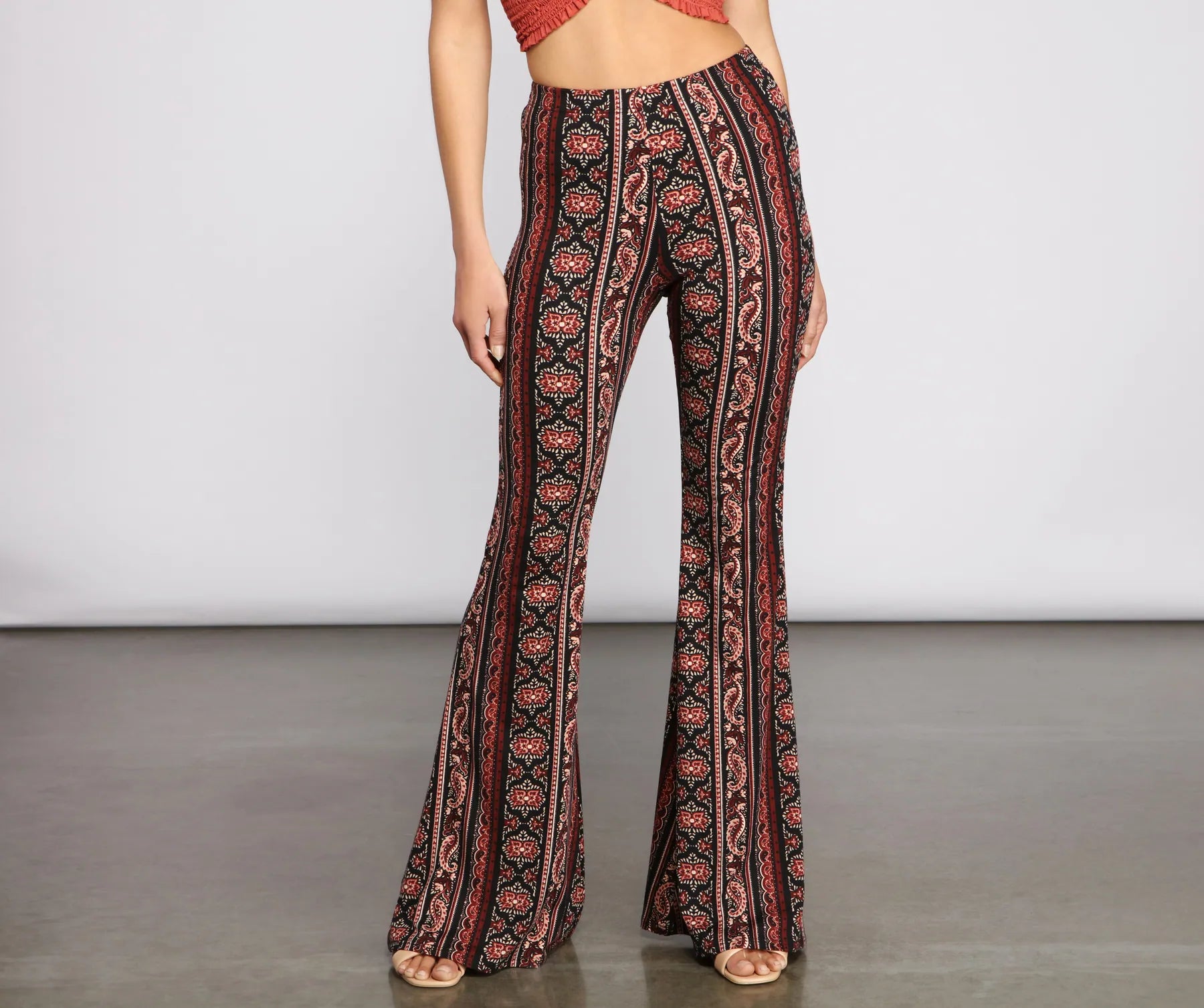 women's thermal pantsDreamy Stunner Boho Flare Pants