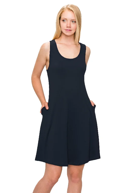 Sleeveless Dress With Backless DesignSleeveless Tunic Dress