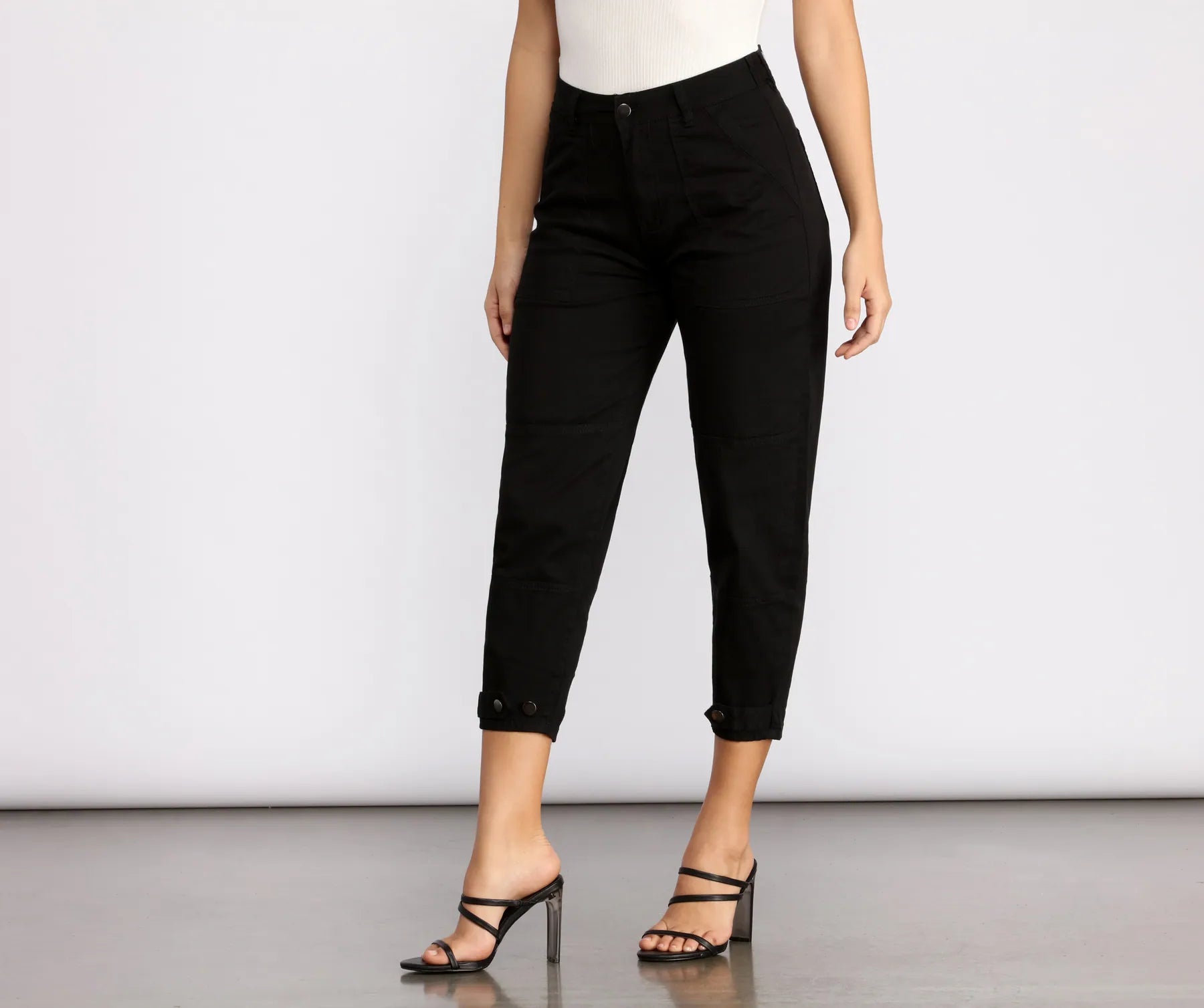 women's velvet pantsHigh Rise Relaxed Fit Tapered Pants