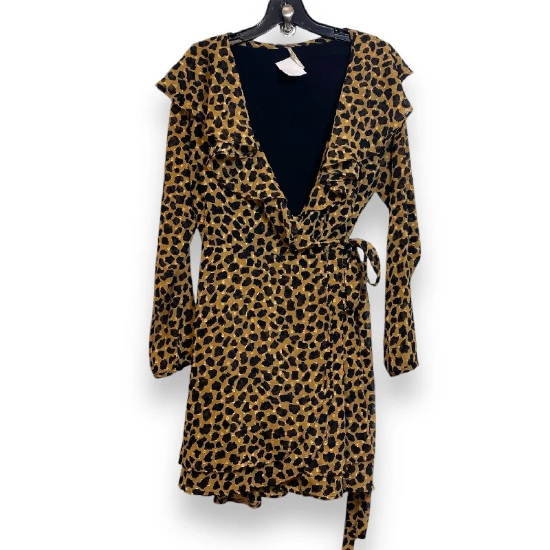 Tiered DressDress Casual Short By Free People In Animal Print, Size: S